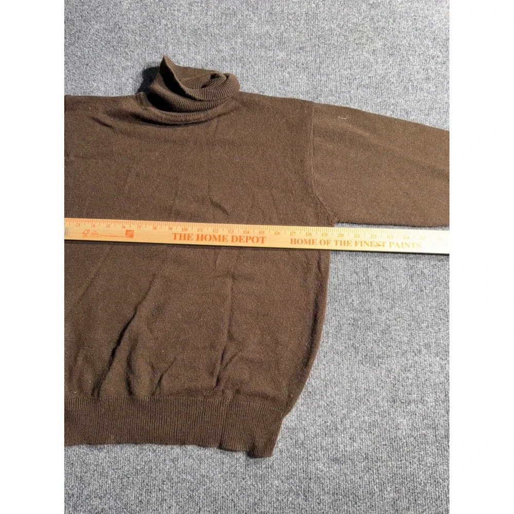 Passport 360 Mens Brown Turtleneck Sweater‎ Acrylic Full Fashioned Size M